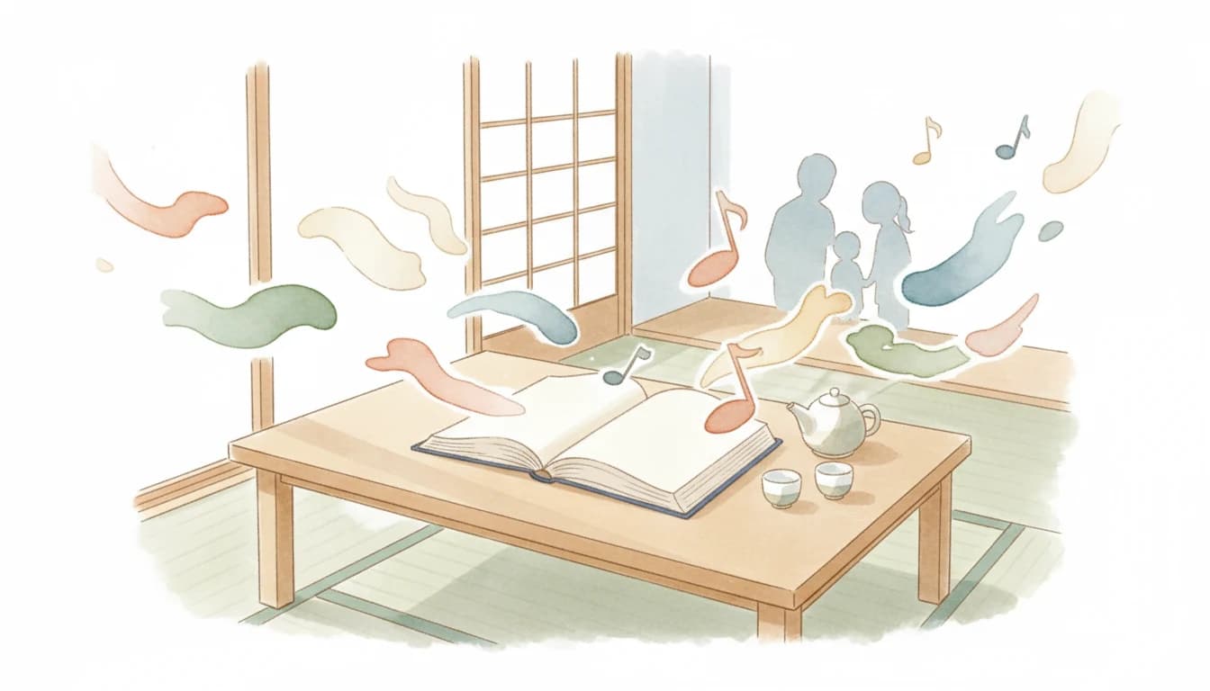 勉強に適したBGMの効果を表すイラスト