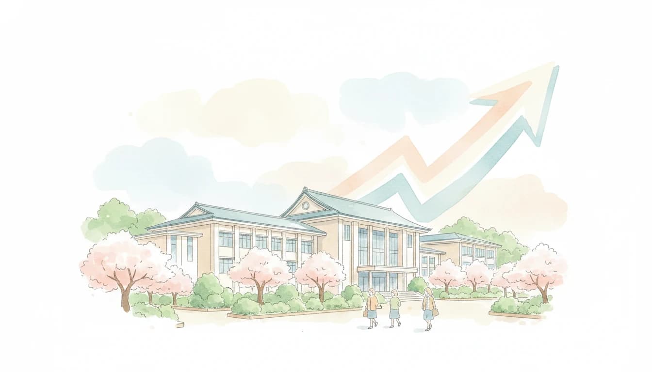 都立トップ校の躍進を表すイラスト