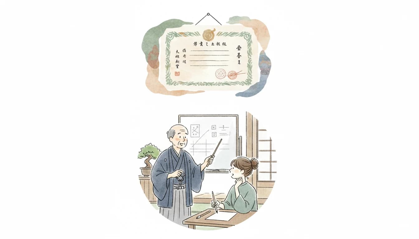 学歴と指導力は別であることを表すイラスト