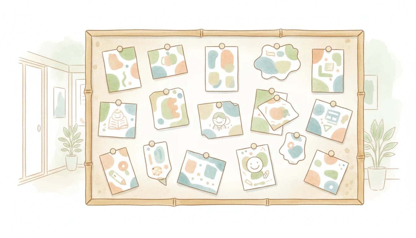 玉石混交の家庭教師掲示板を表すイラスト