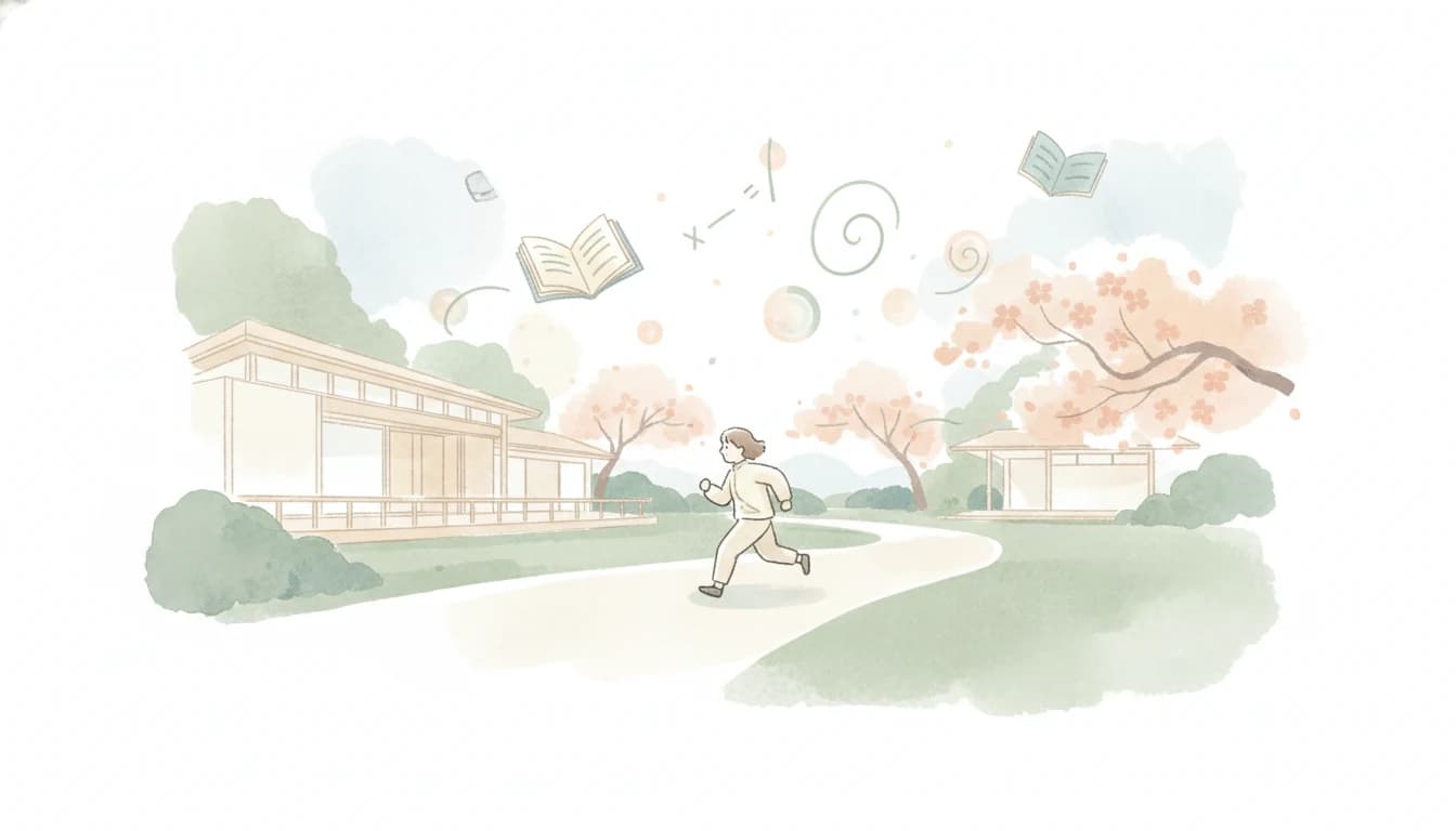 運動が学力に与える好影響を表すイラスト