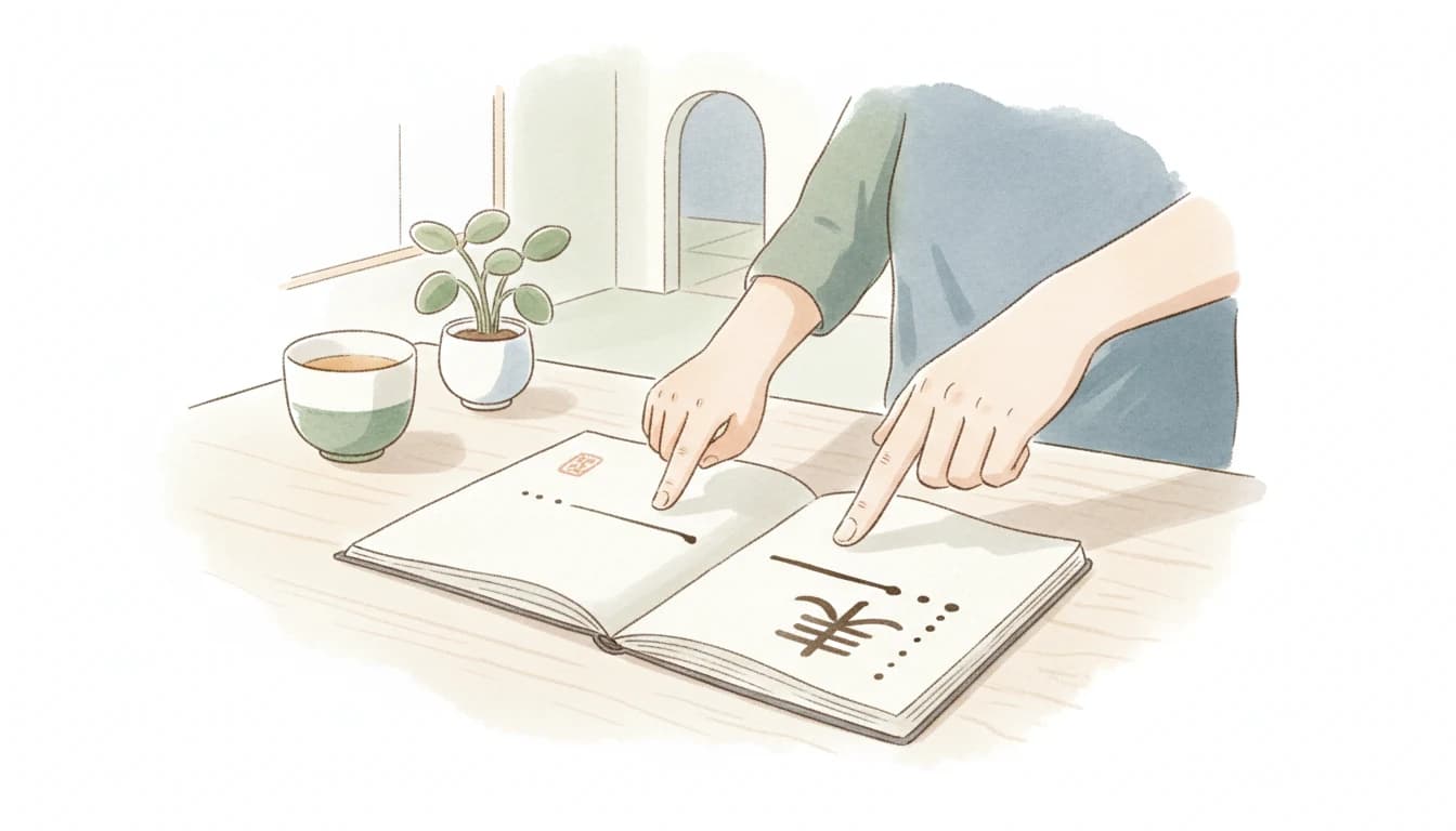 焦らず小さな一歩ずつ学ぶ様子のイラスト