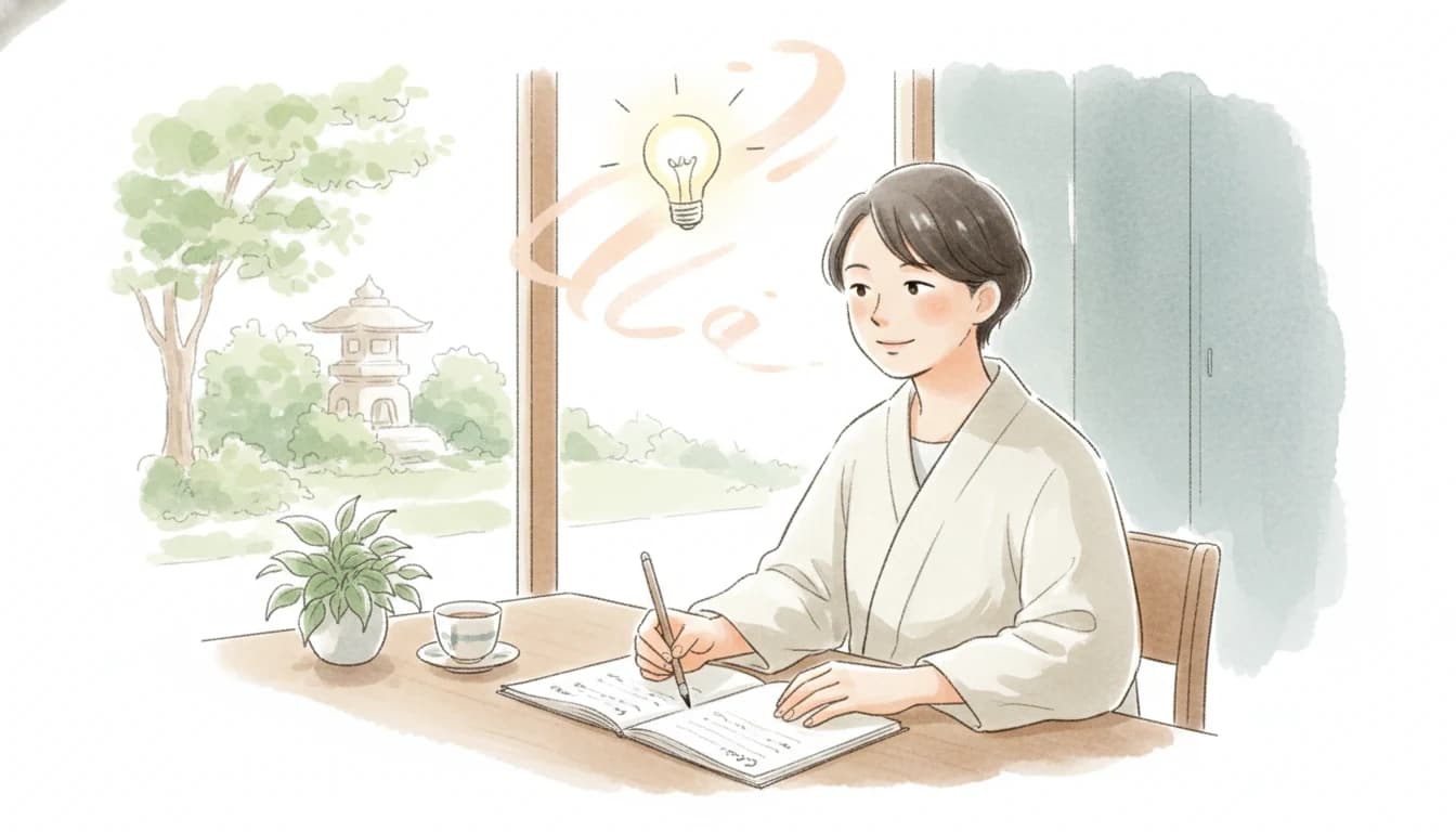 過去の失敗から学びを得る保護者のイラスト