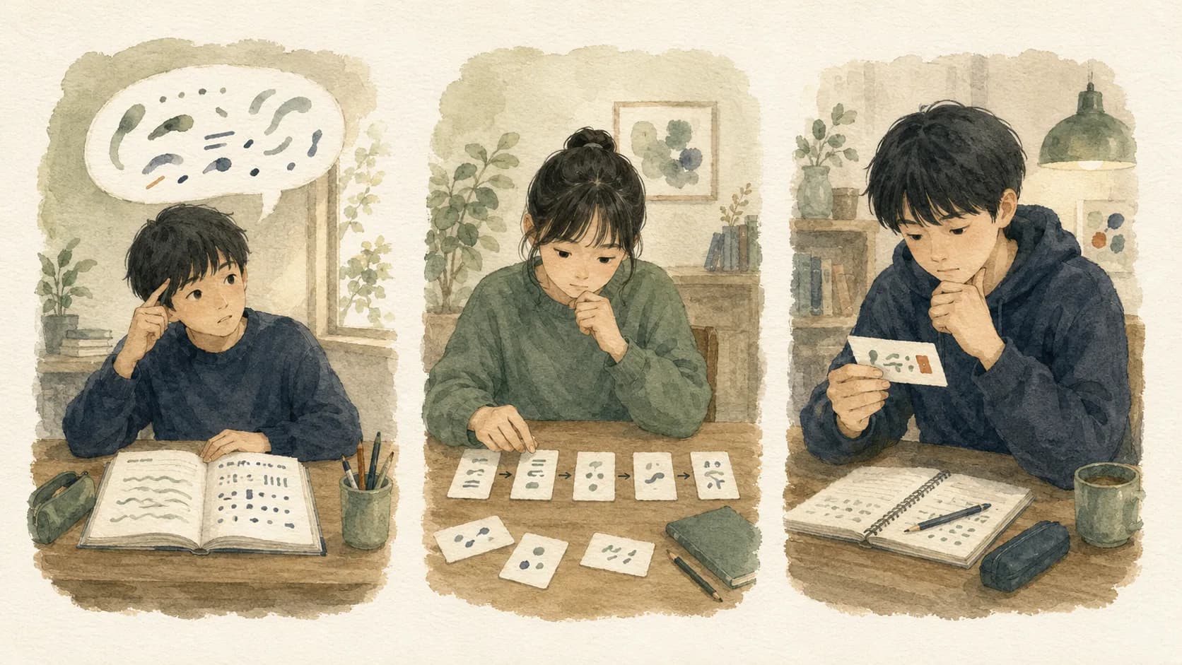 小学校英語と中学英語の3つのギャップを表すイラスト